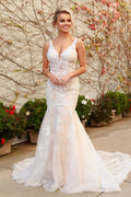 Long Open Back Wedding Dress
