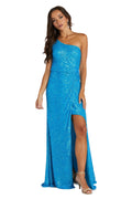 Long One Shoulder Prom Dress