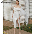 NumberSea New Arrival Simple Satin Short Wedding Dress Long Sexy Sleeve Beautiful Atmosphere Creasing Slim Wedding Gown