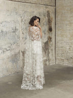 NumberSea 2025 Wedding Jumpsuit With Cape Beach Wedding Dresses V Neck Tea Length Lace Bridal Outfit Wedding Gowns