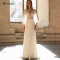 NumberSea A Line Lace Wedding Dresses Applique Off The Shoulder