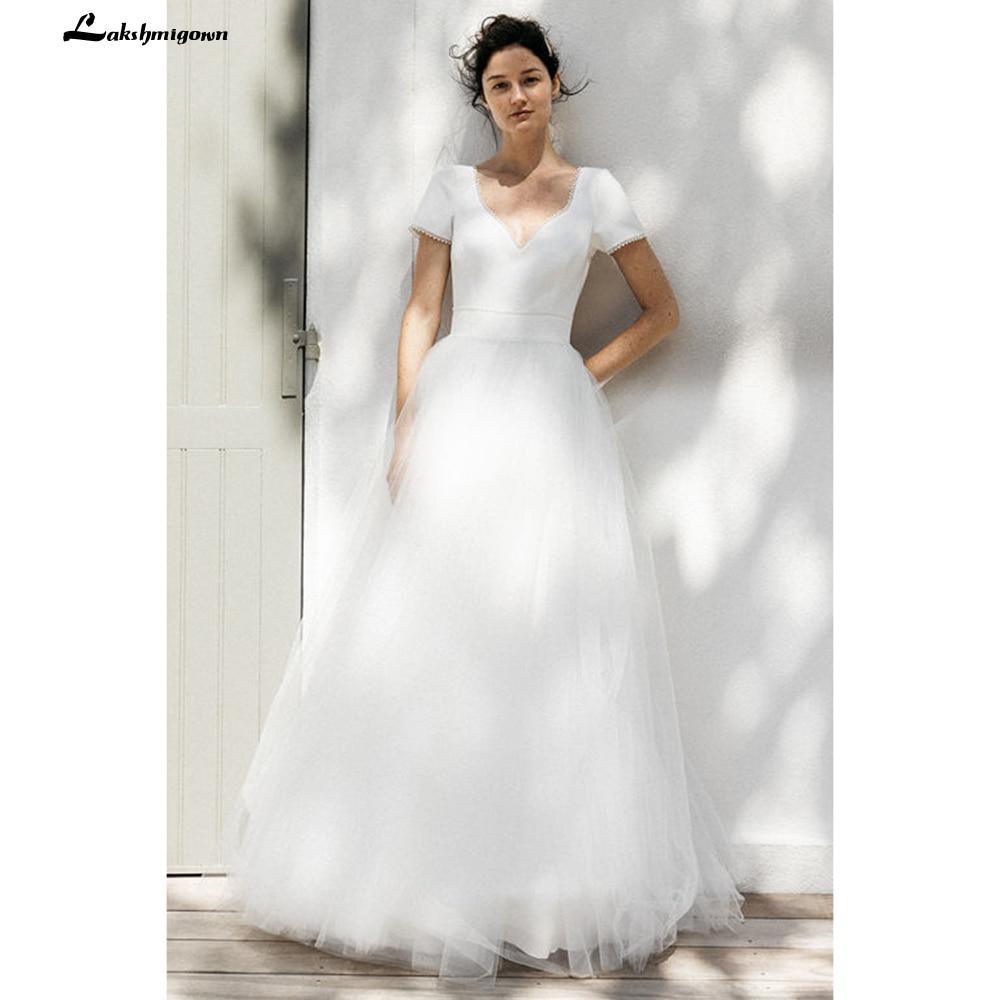 NumberSea A Line Lace Wedding Dresses Elegant Applique Long Sleeve