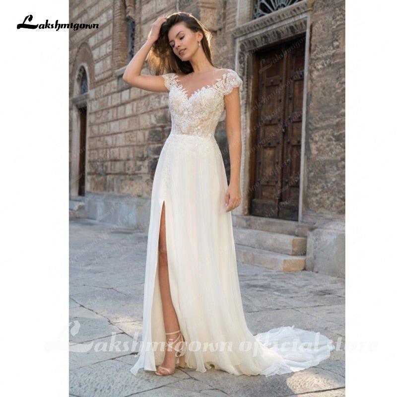 NumberSea abiti da sposa Lace Wedding Dresses Boho Beach Tulle Marriage Bridal Gowns Custom made Plus Size Princess Party Dresses