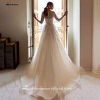 NumberSea Africa Shiny Tulle Wedding Dresses Off Shoulder Lace Up