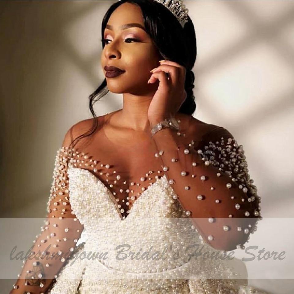 NumberSea African Mermaid Wedding Dress Long Sleeve
