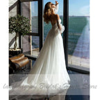 NumberSea African White Satin Mermaid Wedding Dress 2 in 1Puffy Sleeves