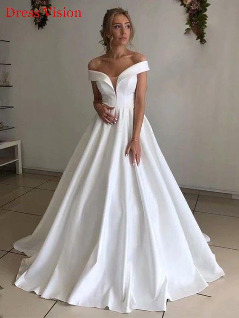 NumberSea Autumn vestidos novias boda Wedding Dresses Satin Bridal Gowns sheer robe hochzeitskleid bestidos para bodas sexy ivory