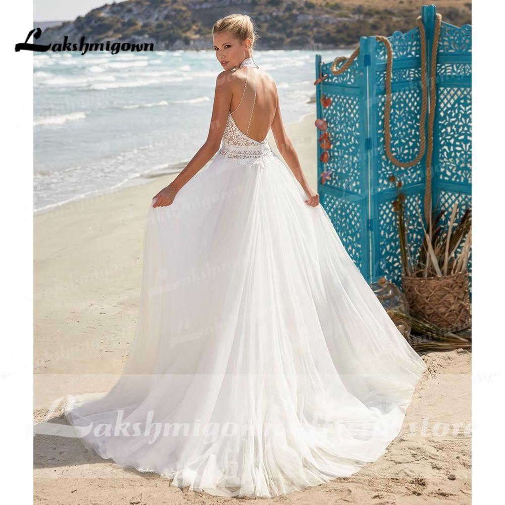 NumberSea Backless Summer Lace Off the Shoulder Wedding Dresses