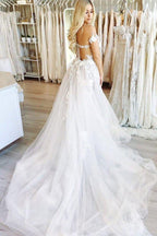 NumberSea Ball Gown Off the Shoulder Open Back Lace Long Wedding Dresses,Fairy Wedding Gowns,MW420