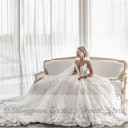 NumberSea Ball Gown Wedding Dress Women Off Shoulder Long Train