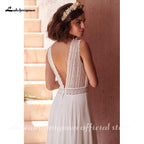 NumberSea Beach A-line Wedding Dress Bridal Gowns Backless