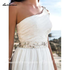 NumberSea Beach One Shoulder A-Line Wedding Dresses