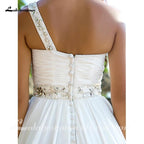 NumberSea Beach One Shoulder A-Line Wedding Dresses