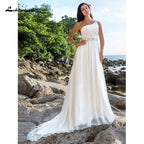 NumberSea Beach One Shoulder A-Line Wedding Dresses