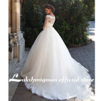 NumberSea Beach Wedding Dresses Lace Appliqued V Neck A Line