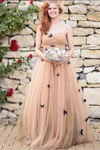 NumberSea Beautiful Butterfly Wedding Dresses Sweetheart Ruffles Bridal Gown,MW391