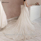 NumberSea Bling Bling Open Back A Line Wedding Dress