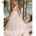 NumberSea Blush Pink Wedding Dress A Line Bride Gowns Plus Size