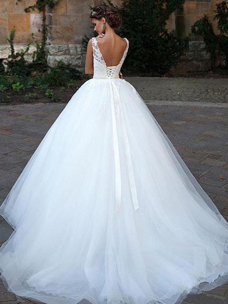 NumberSea Boho Wedding Dresses Sexy V Neck Lace Applique A Line Backless Sequined Sashes Bridal Gown Custom Plus Size Bride Dress