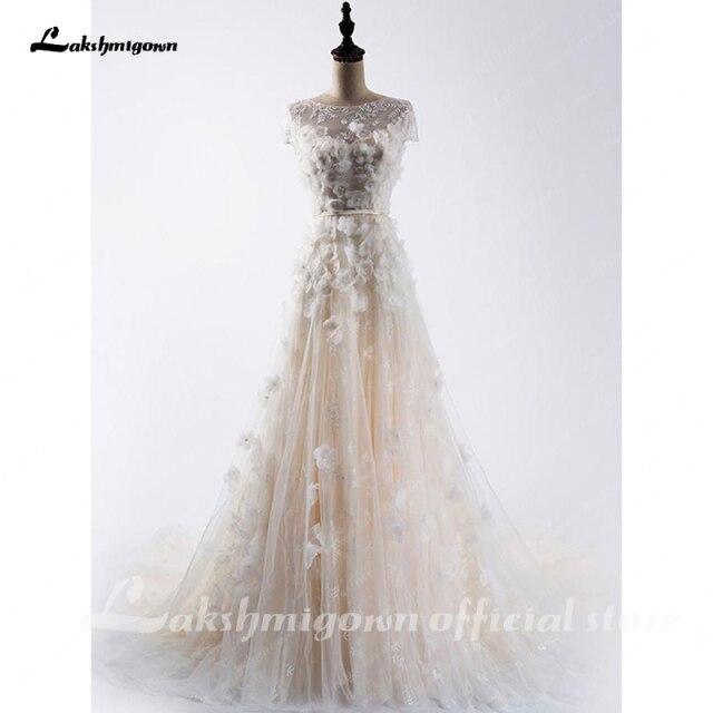 NumberSea Charming A-line Scoop Floor-length Wedding Dress