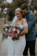 NumberSea Cheap Mermaid Lace Wedding Dresses Sweetheart Neck Bridal Dress,MW300