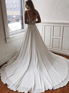 NumberSea Cheap Spaghetti Straps Lace See Through Wedding Dresses Online,Cheap Unique Bridal Dresses,MW423