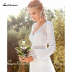 NumberSea Chiffon Appliques Wedding Dresses for Bride A Line