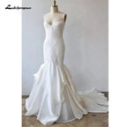 NumberSea Elegant Sweetheart Mermaid Wedding Dresses Backless Bridal Gowns Custom Made Sweep Train  Vestidos De Novia