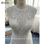 NumberSea Full Lace A Line Ivory Wedding Dress Open Back 2025 Sweep/ Brush Train Bridal Gowns sukienka na wesele