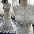 NumberSea Full Lace A Line Ivory Wedding Dress Open Back 2025 Sweep/ Brush Train Bridal Gowns sukienka na wesele