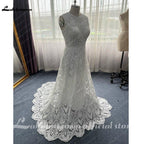 NumberSea Full Lace A Line Ivory Wedding Dress Open Back 2025 Sweep/ Brush Train Bridal Gowns sukienka na wesele