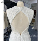NumberSea Full Lace A Line Ivory Wedding Dress Open Back 2025 Sweep/ Brush Train Bridal Gowns sukienka na wesele