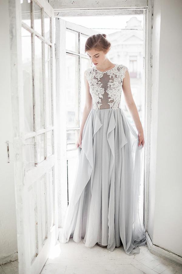 NumberSea Gorgeous Inexpensive Lace Tulle Wedding Dress Boho Bridal Dresses