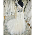 NumberSea Lace Long Sleeve Boho Wedding Dress 2025 Abito Da Sposa Garden Boho Wedding Gown Sexy V Neck Bridal Dress