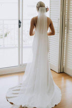 NumberSea Lace Mermaid Backless Spaghetti Straps Wedding Dresses, Bridal Gown, MW666