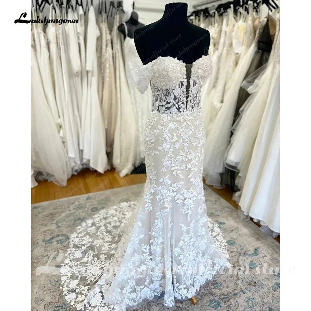 NumberSea Lace Mermaid Wedding Dresses 2025 Ballkleider Elegant Women Off the Shoulder  Country Wedding Gowns