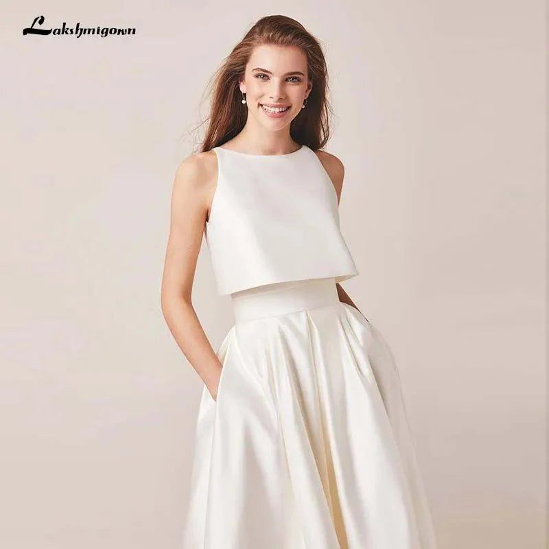 NumberSea Lakshmigown Ivory Stain High/Low Wedding Dresses with Jacket Floor-Lenth Bridal Gown Party Dresses Vestido De Noiva