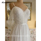 NumberSea NumberSea A Line Tulle Beach Wedding Dresses Robe de marie Spaghetti Straps 2024 Vestidos Long Boho Bridal Gowns