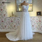NumberSea NumberSea A Line Wedding Dresses For Women Sweetheart Elegant Wedding Gowns Lace Long Sexy Dresses robes de soirée mariage