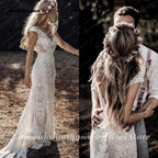 NumberSea NumberSea Boho Lace Behemian Mermaid Wedding Dress Robe Civil Country Bridal Gowns Sexy Backless Lace robe mariage femme