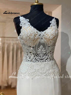 NumberSea NumberSea Bridal Lace Mermaid Wedding Dresses Off Shoulder Vestidos Novia Crepe Boho Wedding Gowns 2025 New Designer