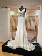 NumberSea NumberSea Bridal Lace Mermaid Wedding Dresses Off Shoulder Vestidos Novia Crepe Boho Wedding Gowns 2025 New Designer