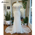 NumberSea NumberSea Luxury Mermaid Wedding Dresses Boat Neck Off the Shoulder Vestido Novias Beach Bridal Receipt Dinner Party Gowns
