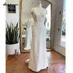 NumberSea NumberSea Mermaid Boho Lace Bodice V Neck Wedding Gown for Women 2024 Bridal Receipt Dinner Party Wedding Dress Vestido Novia