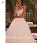 NumberSea NumberSea Soft Tulle Lace Boho Wedding Dress for Women 2024 Spaghetti Straps Backless Bridal Gown robe boheme femme