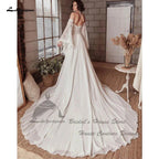 NumberSea NumberSea Vintage Lace Boho Wedding Dress Detachable Long Sleeve 2025 Robe Longue Chic Bridal Gowns Off the Shoulder