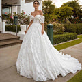 NumberSea NumberSea Vintage Lace Bridal Boho Wedding Gowns Sweetheart A Line Wedding Dress Off The Shoulder Robe boheme abito sposa