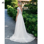 NumberSea Plus Size Wedding Dress 2021 Vintage Lace Appliques Wedding Gowns Vestido Boho Bridal Dresses Lakshmigown