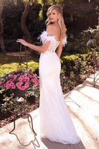 Off Shoulder Glimmer Wedding Gown