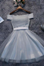 Off Shoulder Tulle Short Prom Dresses Homecoming Dresses